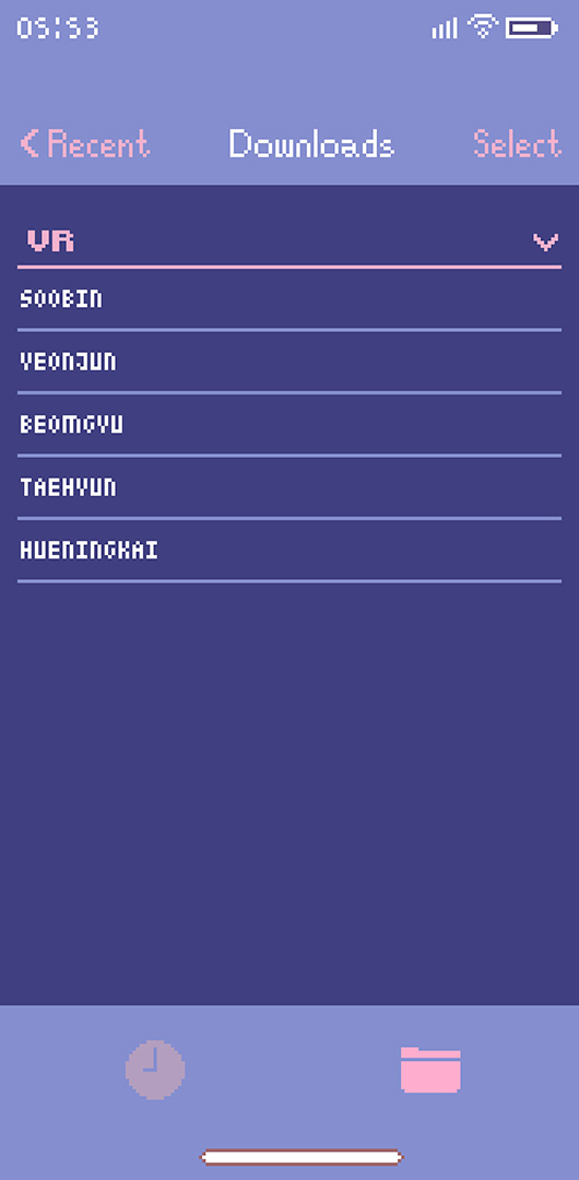 Minisode1 : BLUE HOUR; TOMORROW X TOGETHER (VR-Downloads) List.