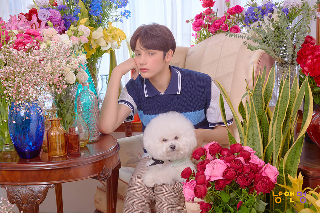 Cat & Dog CONCEPT PHOTO; Photo of TOMORROW X TOGETHER member HUENINGKAI.